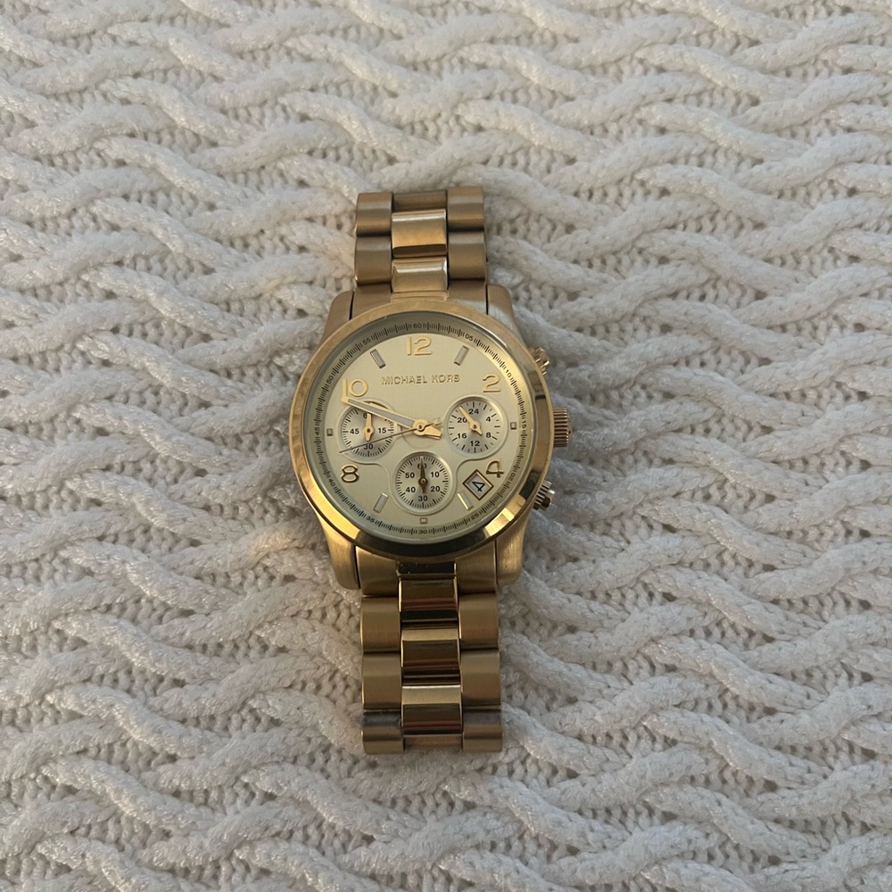 Michael Kors Gold-Tone Women's Chronograph Bracelet Watch